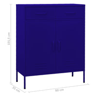 Thumbnail for Lagerschrank Marineblau 80x35x101,5 cm Stahl