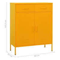Thumbnail for Lagerschrank Senfgelb 80x35x101,5 cm Stahl