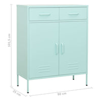 Thumbnail for Lagerschrank Minzgrün 80x35x101,5 cm Stahl