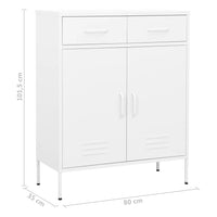 Thumbnail for Lagerschrank Weiß 80x35x101,5 cm Stahl