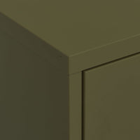 Thumbnail for Beistellschrank Olivgrün 80x35x101,5 cm Stahl