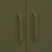 Thumbnail for Beistellschrank Olivgrün 80x35x101,5 cm Stahl