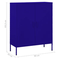 Thumbnail for Lagerschrank Marineblau 80x35x101,5 cm Stahl