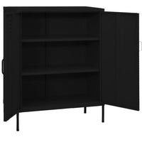 Thumbnail for Lagerschrank Schwarz 80x35x101,5 cm Stahl