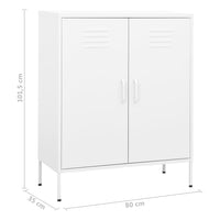 Thumbnail for Lagerschrank Weiß 80x35x101,5 cm Stahl