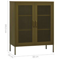 Thumbnail for Lagerschrank Olivgrün 80x35x101,5 cm Stahl