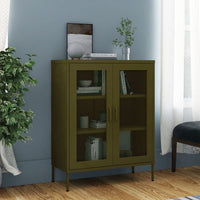 Thumbnail for Lagerschrank Olivgrün 80x35x101,5 cm Stahl