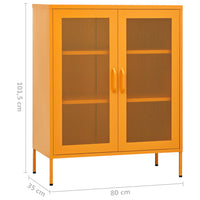 Thumbnail for Lagerschrank Senfgelb 80x35x101,5 cm Stahl