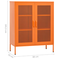 Thumbnail for Lagerschrank Orange 80x35x101,5 cm Stahl