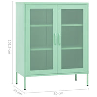 Thumbnail for Lagerschrank Minzgrün 80x35x101,5 cm Stahl