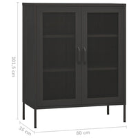Thumbnail for Lagerschrank Anthrazit 80x35x101,5 cm Stahl