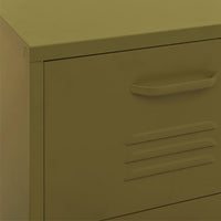 Thumbnail for Beistellschrank Olivgrün 42,5x35x101,5 cm Stahl