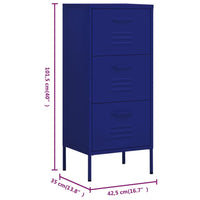 Thumbnail for Lagerschrank Marineblau 42,5x35x101,5 cm Stahl