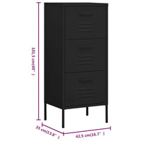 Thumbnail for Lagerschrank Schwarz 42,5x35x101,5 cm Stahl