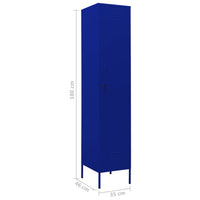 Thumbnail for Schließfachschrank Marineblau 35x46x180 cm Stahl