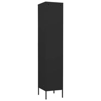 Thumbnail for Schließfachschrank Schwarz 35x46x180 cm Stahl
