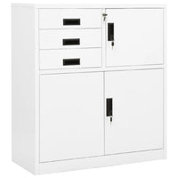 Thumbnail for Büroschrank Weiß 90x40x102 cm Stahl