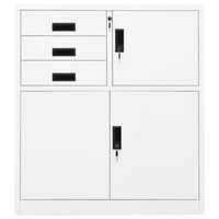 Thumbnail for Büroschrank Weiß 90x40x102 cm Stahl