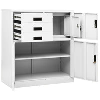 Thumbnail for Büroschrank Weiß 90x40x102 cm Stahl