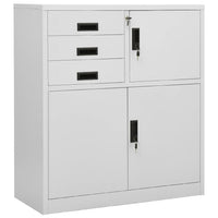 Thumbnail for Büroschrank Hellgrau 90x40x102 cm Stahl