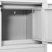 Thumbnail for Büroschrank Hellgrau 90x40x102 cm Stahl