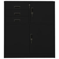 Thumbnail for Büroschrank Schwarz 90x40x102 cm Stahl