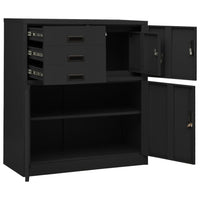 Thumbnail for Büroschrank Anthrazit 90x40x102 cm Stahl