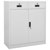 Thumbnail for Büroschrank Hellgrau 90x40x102 cm Stahl