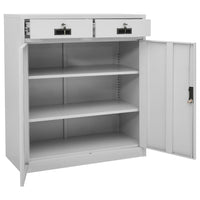 Thumbnail for Büroschrank Hellgrau 90x40x102 cm Stahl