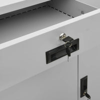 Thumbnail for Büroschrank Hellgrau 90x40x102 cm Stahl