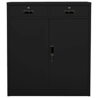 Thumbnail for Büroschrank Schwarz 90x40x102 cm Stahl