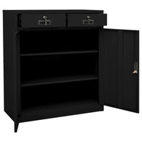Thumbnail for Büroschrank Schwarz 90x40x102 cm Stahl