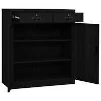 Thumbnail for Büroschrank Schwarz 90x40x102 cm Stahl