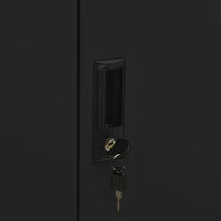 Thumbnail for Büroschrank Schwarz 90x40x102 cm Stahl
