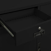 Thumbnail for Büroschrank Schwarz 90x40x102 cm Stahl