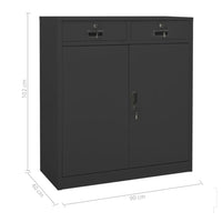 Thumbnail for Büroschrank Anthrazit 90x40x102 cm Stahl