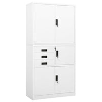 Thumbnail for Büroschrank Weiß 90x40x180 cm Stahl
