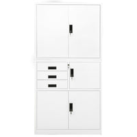 Thumbnail for Büroschrank Weiß 90x40x180 cm Stahl