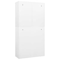 Thumbnail for Büroschrank Weiß 90x40x180 cm Stahl