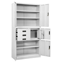 Thumbnail for Büroschrank Weiß 90x40x180 cm Stahl