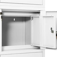 Thumbnail for Büroschrank Weiß 90x40x180 cm Stahl