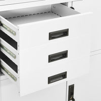 Thumbnail for Büroschrank Weiß 90x40x180 cm Stahl