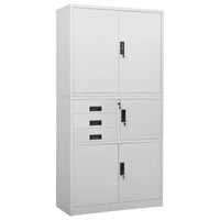 Thumbnail for Büroschrank Hellgrau 90x40x180 cm Stahl