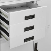 Thumbnail for Büroschrank Hellgrau 90x40x180 cm Stahl
