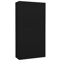 Thumbnail for Büroschrank Schwarz 90x40x180 cm Stahl