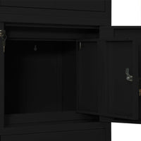 Thumbnail for Büroschrank Schwarz 90x40x180 cm Stahl