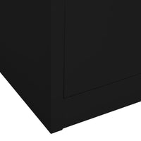 Thumbnail for Büroschrank Schwarz 90x40x180 cm Stahl