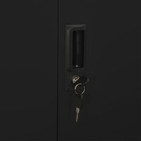 Thumbnail for Büroschrank Schwarz 90x40x180 cm Stahl