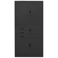Thumbnail for Büroschrank Anthrazit 90x40x180 cm Stahl