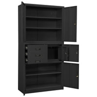 Thumbnail for Büroschrank Anthrazit 90x40x180 cm Stahl
